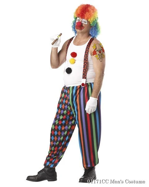 Mens Cranky The Clown Costume 3 Mens Cranky The Clown Costume