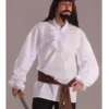 Deluxe Ruffled Cotton Shirt With Lace Trim Costumefor Adult -Mens Costumes Sales Store 32071 8L