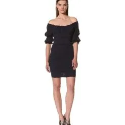 Catherine Malandrino Women's Mixed Pointelle Dress (Navy)