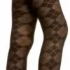 Argyle Tights Black - Adult -Mens Costumes Sales Store 61559