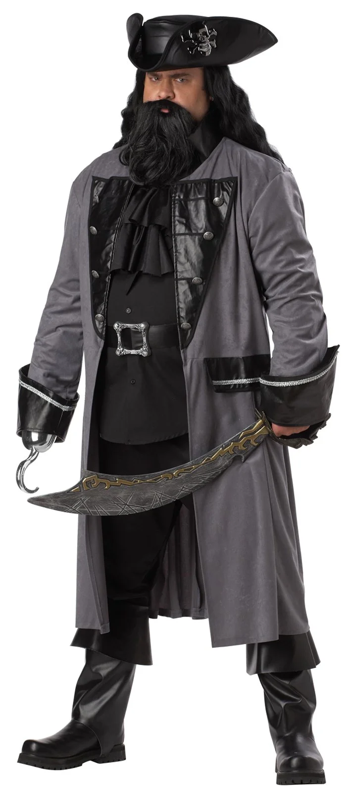 Blackbeard The Pirate Adult Plus Costume 3 Blackbeard The Pirate Adult Plus Costume
