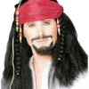 Buccaneer Braided Wig & Bandana -Mens Costumes Sales Store access buccaneer wig bandan