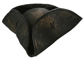 Black Caribbean Pirate Hat 3 Black Caribbean Pirate Hat