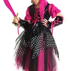 Girls Pink Caribbean Pirate Costume