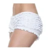 Plus Size White Ruffle Boy Shorts -Mens Costumes Sales Store plus white ruffle boyshorts