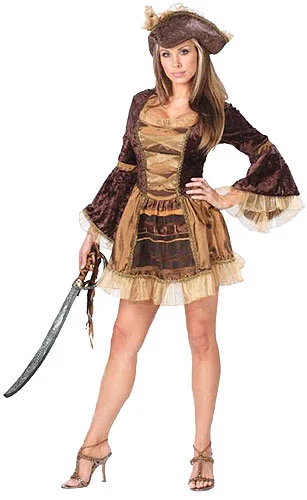Sexy Brown Pirate Costume 3 Sexy Brown Pirate Costume