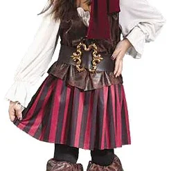 Caribbean Toddler Pirate Girl Costume