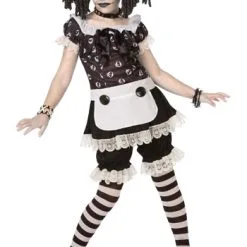 Tween Gothic Rag Doll Costume